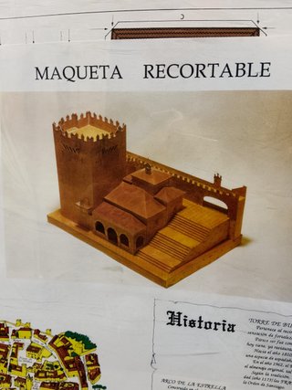 MAQUETA RECORTABLE conjunto munumental-Arco de la estrella-Torre de bujaro-Ermita de la paz