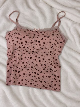 Camiseta tirantes rosa animal print