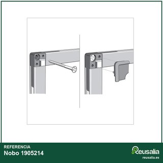 Nobo 1905214 pizarra magnética acero blanca