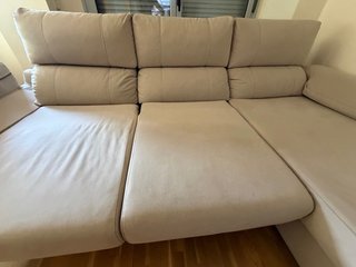 Sofá Cama Chaise Longue Beige