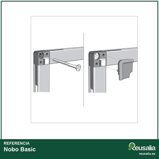 Nobo Basic pizarra magnética blanca borrado seco