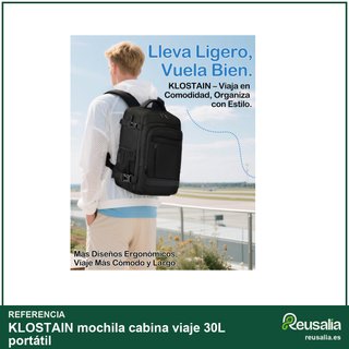 KLOSTAIN mochila cabina viaje 30L portátil