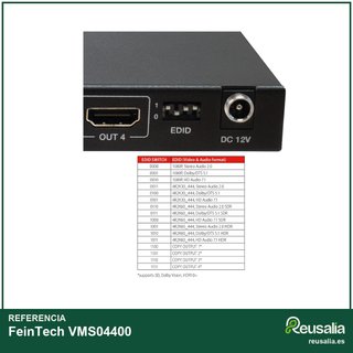 FeinTech VMS04400 conmutador matriz HDMI 4K