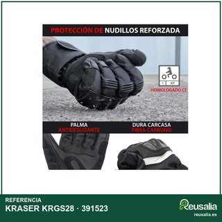 KRASER KRGS28 guantes moto calefactables invierno