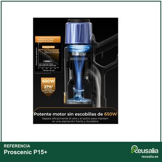 Proscenic P15+ aspiradora escoba potente sin cable