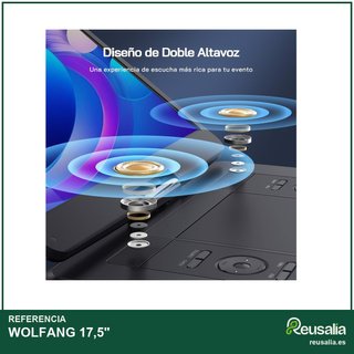 WOLFANG 17,5" reproductor DVD portátil 15,6" HD