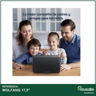 WOLFANG 17,5" reproductor DVD portátil 15,6" HD