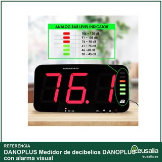 Medidor de decibelios DANOPLUS con alarma visual