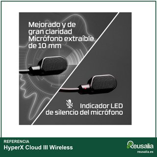 HyperX Cloud III Wireless auriculares gaming rojo
