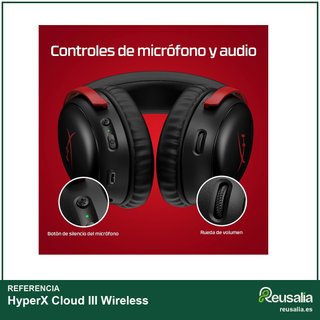 HyperX Cloud III Wireless auriculares gaming rojo