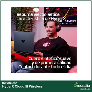 HyperX Cloud III Wireless auriculares gaming rojo