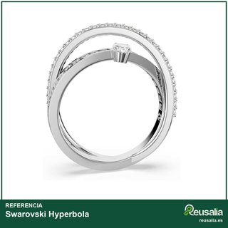 Swarovski anillo Hyperbola rodio zirconia