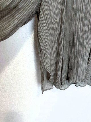 Blusa Zara Gris Perla