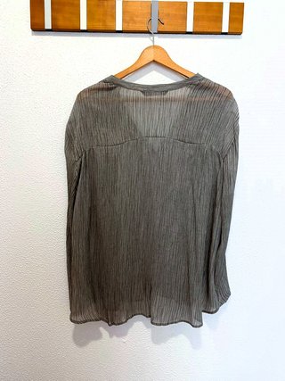 Blusa Zara Gris Perla