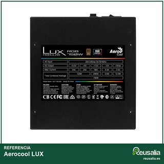 Aerocool LUX fuente modular 750W RGB