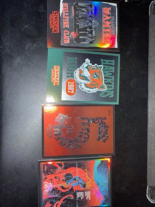 Lote 4 Cartas Stranger Things Panini