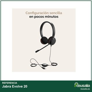 Jabra Evolve 20 auriculares estéreo cancelación
