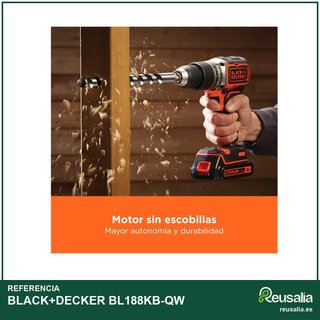 - BLACK+DECKER BL188KB-QW taladro percutor