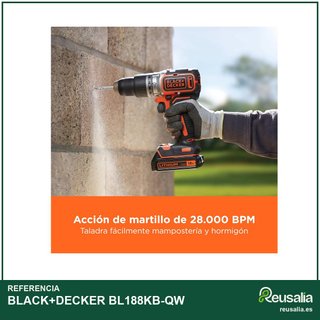- BLACK+DECKER BL188KB-QW taladro percutor