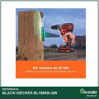 - BLACK+DECKER BL188KB-QW taladro percutor