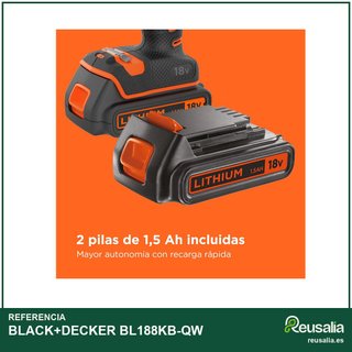 - BLACK+DECKER BL188KB-QW taladro percutor