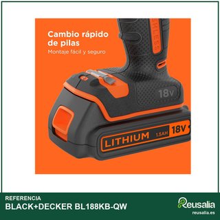 - BLACK+DECKER BL188KB-QW taladro percutor