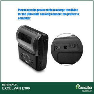 EXCELVAN E300 impresora térmica portátil bluetooth