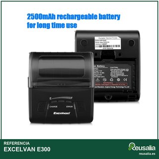 EXCELVAN E300 impresora térmica portátil bluetooth