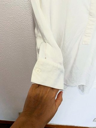 Camisa Zara blanca larga