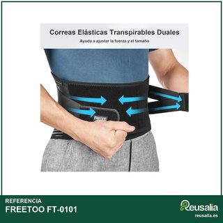 FREETOO faja lumbar soporte transpirable ajustable