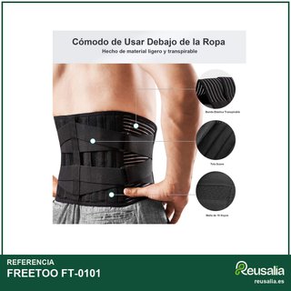 FREETOO faja lumbar soporte transpirable ajustable