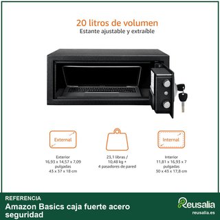 Amazon Basics caja fuerte acero seguridad
