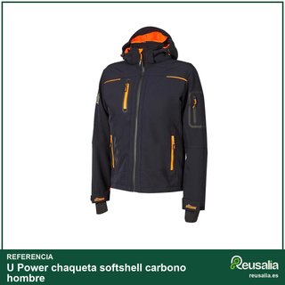 U Power chaqueta softshell carbono hombre