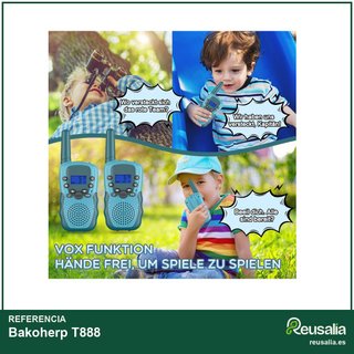 Bakoherp walkie talkie niños recargable aventura