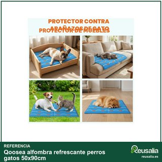 Qoosea alfombra refrescante perros gatos 50x90cm