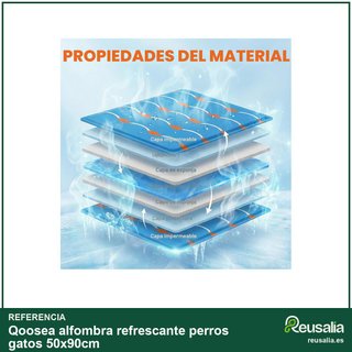 Qoosea alfombra refrescante perros gatos 50x90cm