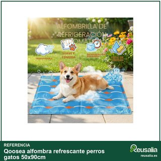 Qoosea alfombra refrescante perros gatos 50x90cm