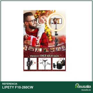 LIPETY aro de luz 10" con trípode y control