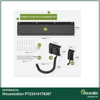 Housolution soporte pared bicicleta acero robusto