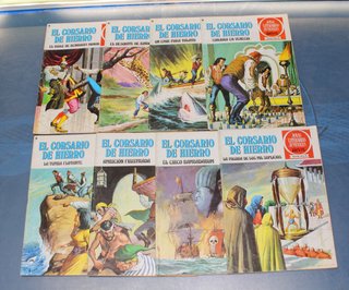 32 tebeos. El Corsario de Hierro. Joyas literarias juveniles, Serie Roja. Bruguera 1977 – 1978. (copia)