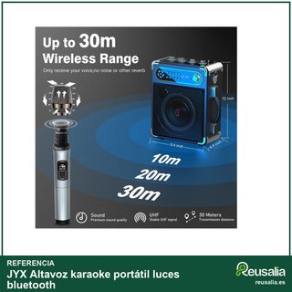 - JYX Altavoz karaoke portátil luces bluetooth