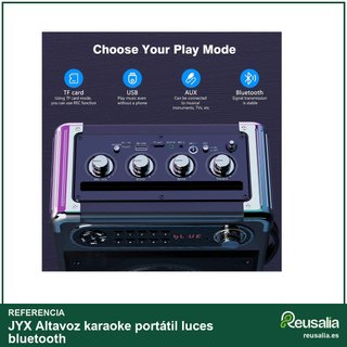 - JYX Altavoz karaoke portátil luces bluetooth