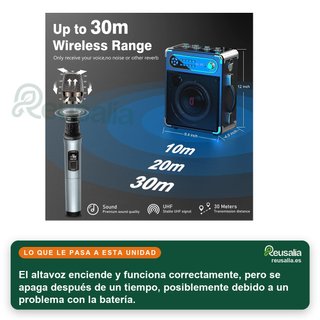 - JYX Altavoz karaoke portátil luces bluetooth