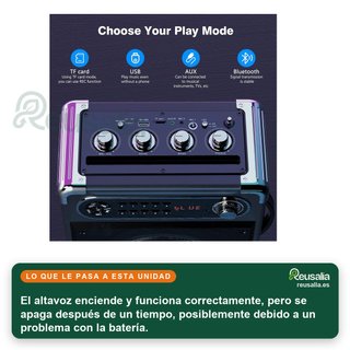 - JYX Altavoz karaoke portátil luces bluetooth