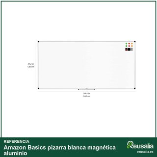 Amazon Basics pizarra blanca magnética aluminio