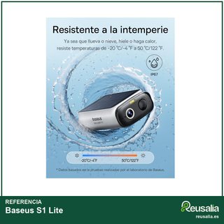 Baseus S1 Lite cámara exterior WiFi 2K solar