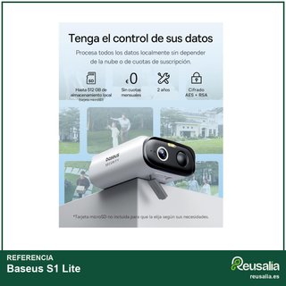 Baseus S1 Lite cámara exterior WiFi 2K solar