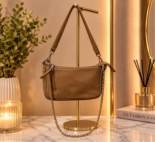 Bolso Misako marrón y dorado