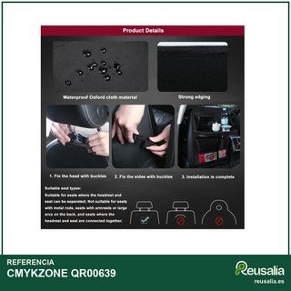 Organizador asiento coche con mesa plegable