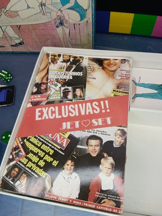 juego de mesa, JET SET, completo, JULIO IGLESIAS, MIGUEL BOSE, ALMODOVAR, ISABEL PANTOJA, ETC